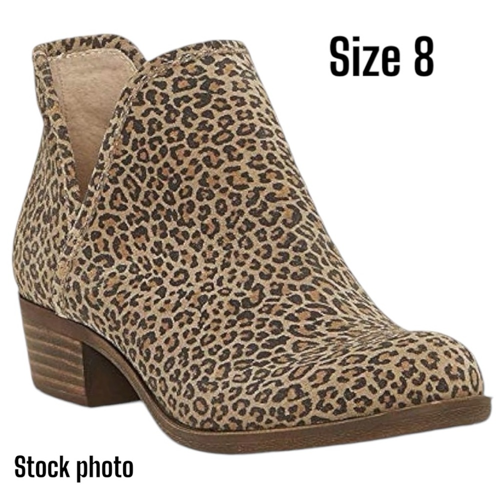 NWT Lucky Brand Bashina Leopard Ankle Boots Size 8